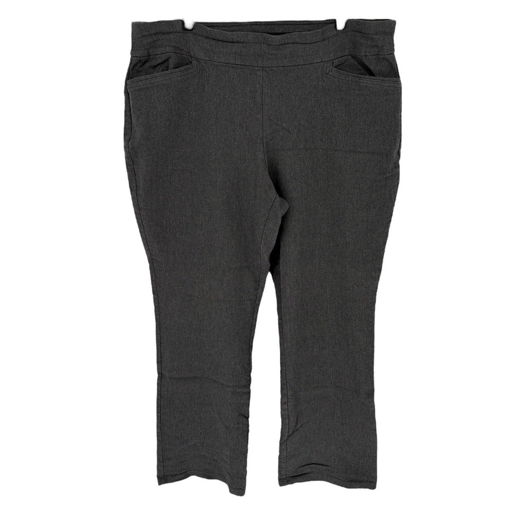 Croft & Barrow Women's‎ Plus 20W Long Gray The Effortless Stretch Pants